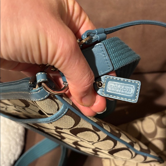 Coach crossbody Blue and Tan Women Bag Set - Picture 7 of 12